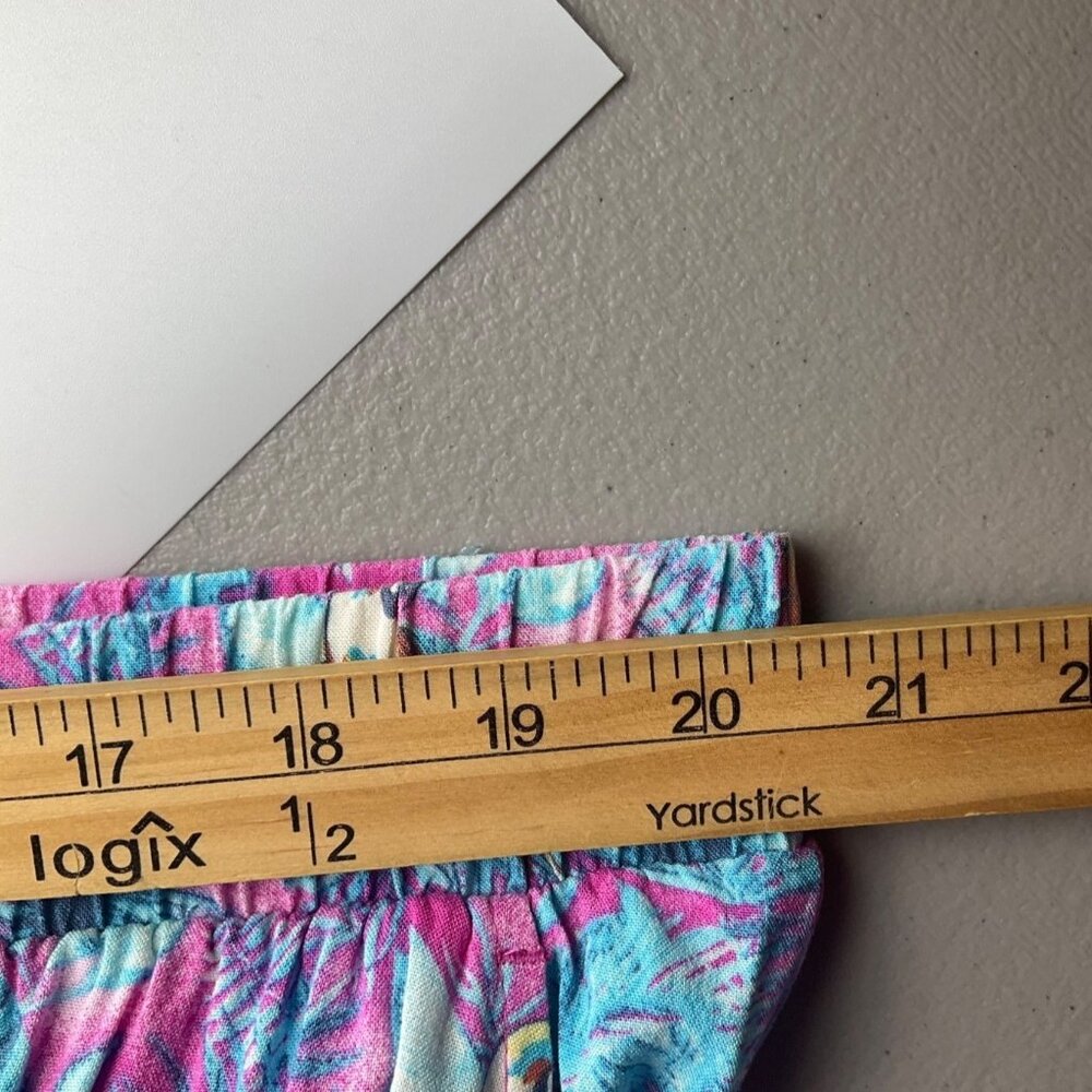 Margaritaville Large Pink Tropical Parrot Print Wide Leg Pull On Pants Palazzo - Picture 11 of 15